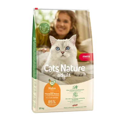 Hrana uscata pentru pisici Mera Cats Nature Adult cu pui 2 kg