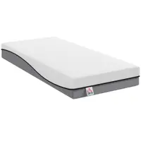 HOMCOM Saltea tip cu arcuri pocket cu spumă memory infuzată cu ceai verde H3 duritate Oeko-TEX & CertiPUR 200x90x20 cm Gri | Aosom Romania
