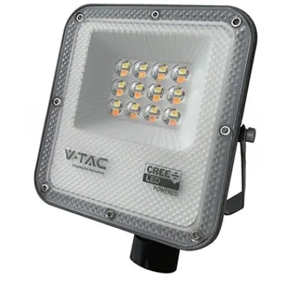 Reflector Led Smd 10w 3in1 Ip65 Cip Cree- Negru/gri V-Tac Sku-240726