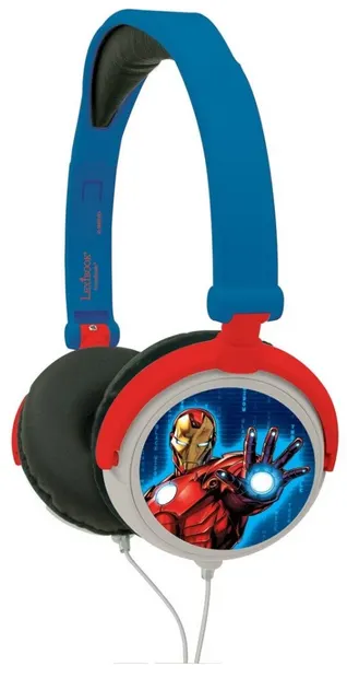 Căști pentru copii Lexibook - Avengers HP010AV, albastru /roșu