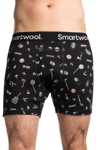 Boxer cu imprimeu Merino Smartwool, boxer termic pentru bărbați