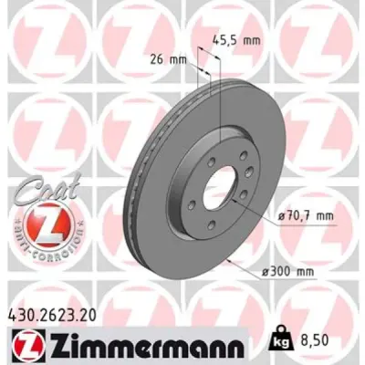 Disc frana ZIMMERMANN 430.2623.20