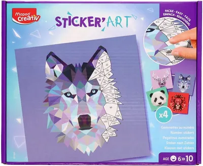 Set creativ Maped Creativ - Sticker Art, 4 modele