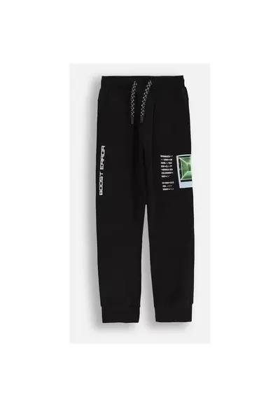 Pantaloni de trening cu talie ajustabila si imprimeu