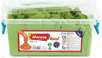 Nisip de joacă Heroes - Culoare verde, 3 kg