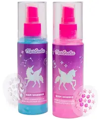 Set pentru copii Martinelia Galaxy Dreams - Spray-uri de păr și stickere, 4 piese