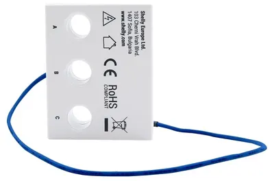 Contor electric trifazat Shelly – 3EM-63T Gen3, 63 A, Wi-Fi, alb