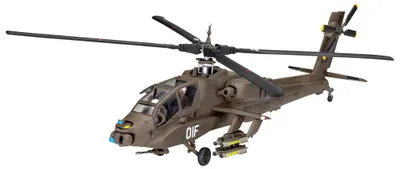 Мodel de asamblat Revell Militar : Elicoptere - AH-64A Apache (cu accesorii incluse )