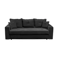 Canapea extensibila ARISSA, 3 locuri, cu arcuri, antracit, 235x110x77 cm