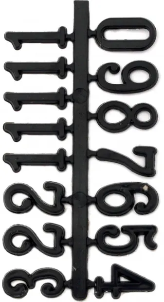 Set de numere pentru un ceas Em Art -Arabă, 1,6 cm, negru