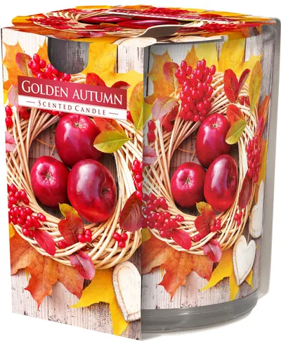 Lumânare parfumată Bispol Aura - Golden Autumn, 120 g