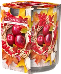 Lumânare parfumată Bispol Aura - Golden Autumn, 120 g