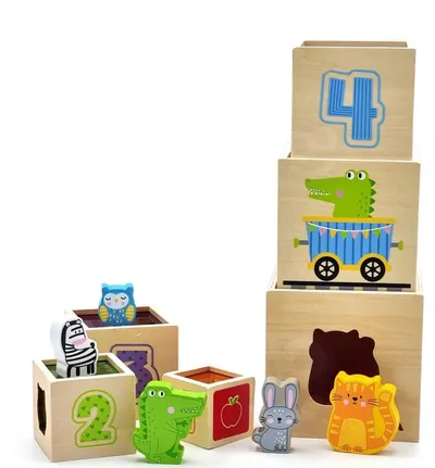 Set de cuburi Viga - Animale