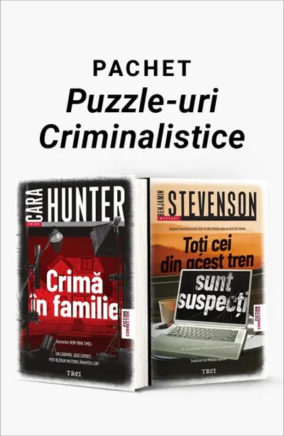 Pachet Puzzle-uri Criminalistice. Crimă în familie/Toți cei din acest tren sunt suspecți