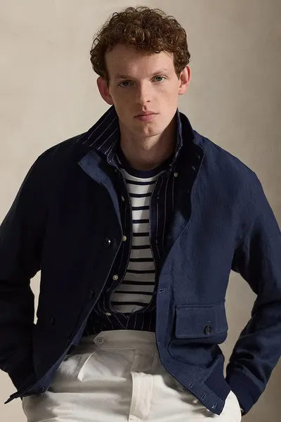 Polo Ralph Lauren jachetă scurtă pentru bărbați din in