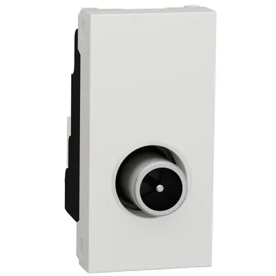 Priza TV tata, individuala 1 modul Schneider Noua Unica NU346118, alb