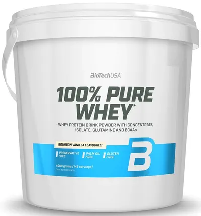 100% Pure Whey, vanilie bourbon, 4000 g, BioTech USA