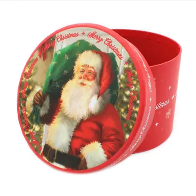 Cutie pentru cadouri rotunda Merry Christmas