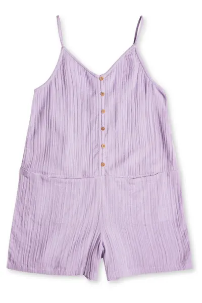 Roxy If I Was a Bay salopetă de vară violet pentru fete cu bretele