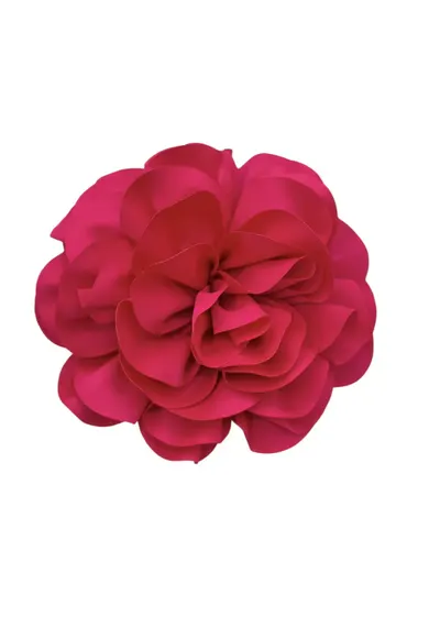 Brosa oversized florala ciclam - design tridimensional - prindere versatila