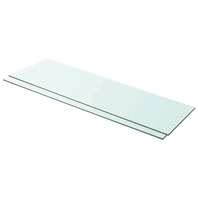 vidaXL Rafturi, 2 buc., 100 x 30 cm, panouri sticlă transparentă