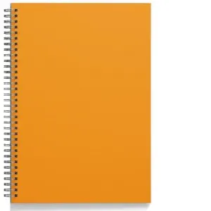 Caiet A4 cu spira, 60 file dictando, 60g/mp, PP 280 microni, portocaliu