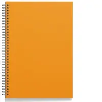 Caiet A4 cu spira, 60 file dictando, 60g/mp, PP 280 microni, portocaliu