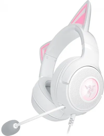 Căști pentru gaming Razer - Kraken Kitty V2, albe