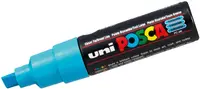 Marker permanent cu un varf tesit Uni Posca - PC-8K, 8 mm, turcoaz