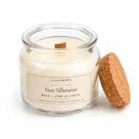 Lumânare parfumată din ceară de soia Noir Silhouette - Mosc și Lemn de santal 90 g - Transparent