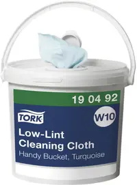 Găleată cu rolă dezinfectantă Tork - Low-Lint Cleaning Cloth, W10, 200 buc prosoape