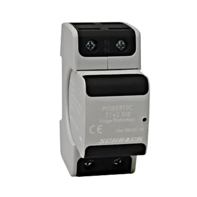 Descărcător combinat T1+T2, 25kA+c.aux, debroşabil