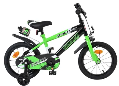 Bicicleta pentru copii Volare Sportivo - Baieti - 14 inch - Verde Negru