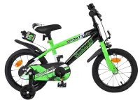 Bicicleta pentru copii Volare Sportivo - Baieti - 14 inch - Verde Negru