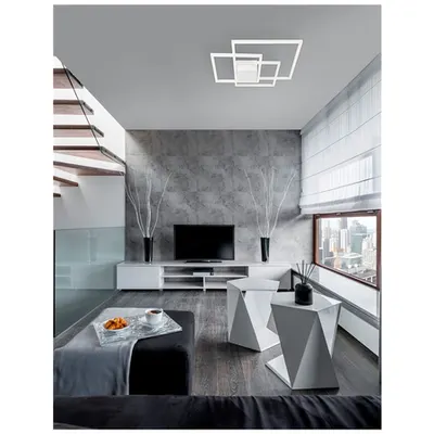 Plafoniera BILBAO Alb Aluminiu & Acrylic LED 42 Wat 2650Lm 3000K IP20