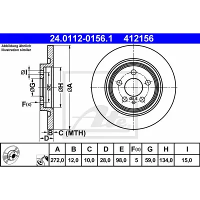 Disc frana ATE 24.0112-0156.1