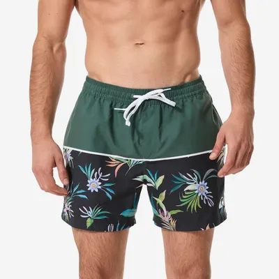 Șort de baie scurt boardshort Quiksilver 15' talie elastică Kaki Bărbați