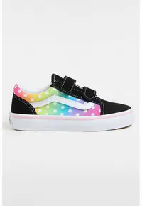 Pantofi sport cu inchidere velcro si detalii din piele intoarsa - Negru/Galben/Roz