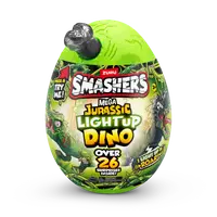 Figurina dinozaur in ou, Smashers, Mega Dino Jurassic Light-Up, Gri, S1