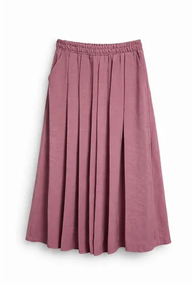 Fusta maxi - talie inalta - buzunar - mov periwinkle - 90% modal