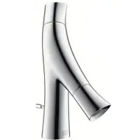 Baterie lavoar baie crom cu ventil pop-up, pipa 116 mm, Hansgrohe Axor Starck Organic 80