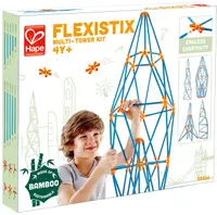 Constructor din bete de bambus Hape Flexistix - Turnuri