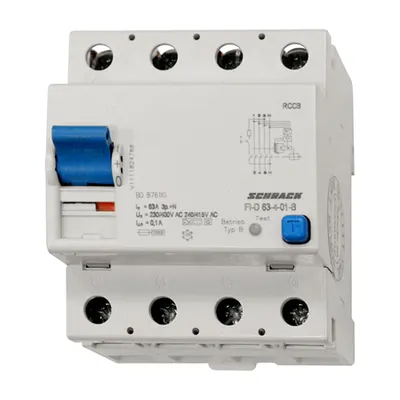 Intreruptor diferential 63A 4poli 100mA curba B