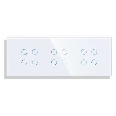 Panou 3 Intrerupatoare Cvadruple cu Touch din Sticla LUXION