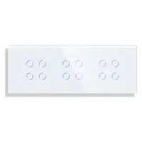 Panou 3 Intrerupatoare Cvadruple cu Touch din Sticla LUXION