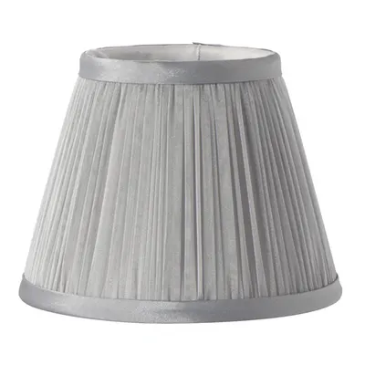 Abajur Clip Shades Pleated Grey Chiffon Candle Shade