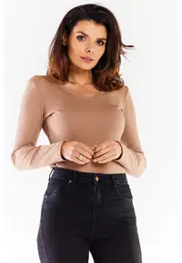 Bluza dama - Bumbac/Elastan - Bej - Bej
