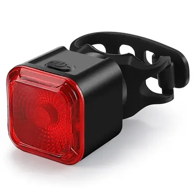 Lumină bicicletă detectare frânare, afișaj baterie Inteligent, negru