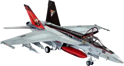 Мodel de asamblat Revell Militar : Avioane - F/A-18E Super Hornet (cu accesorii incluse )