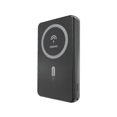 Baterie externa magnetica Wireless Dudao K14S, 5000mAh, 20W, 1xUSB-C 1xUSB-A, Incarcare Wireless 15W, Negru